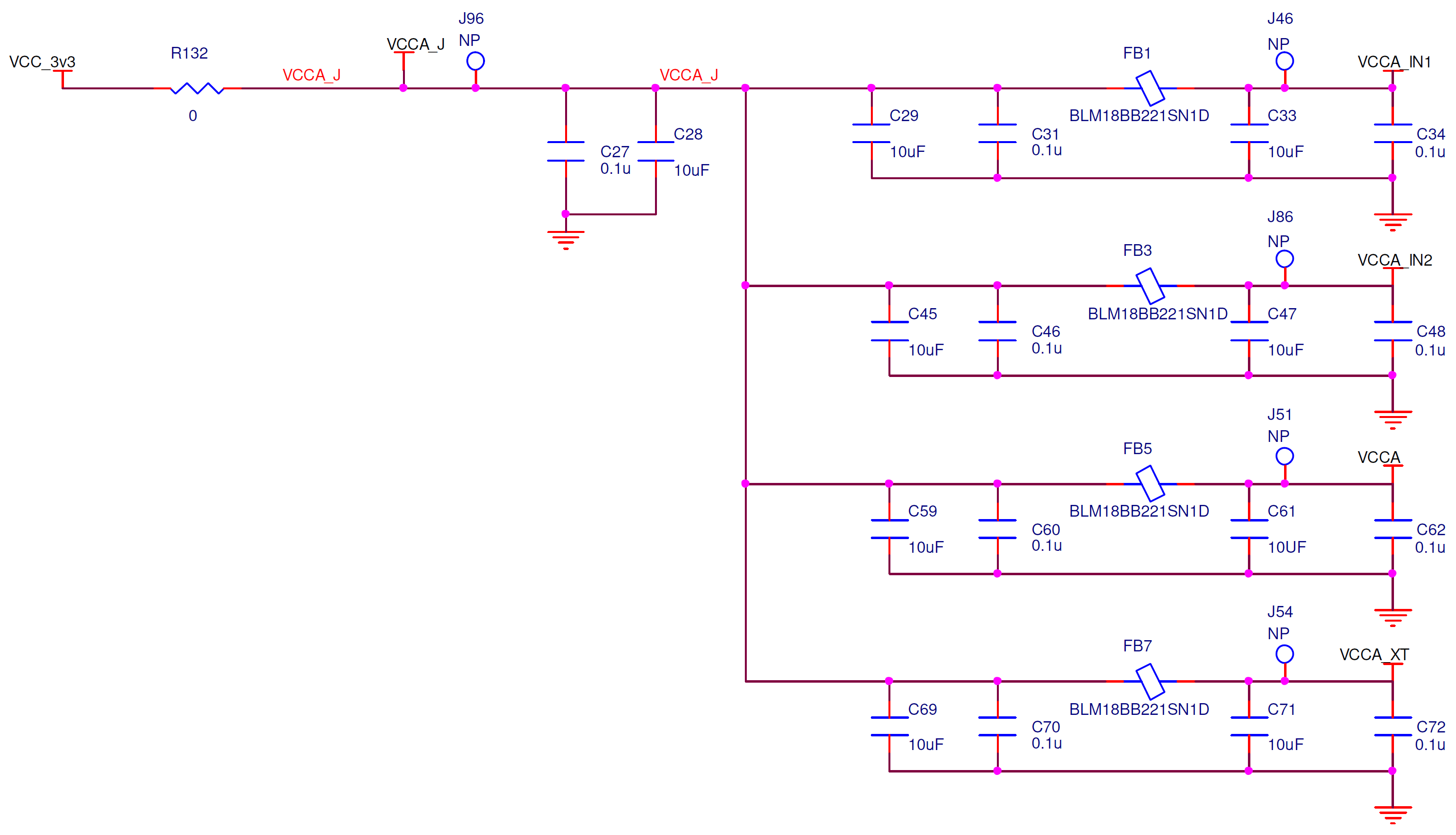 Ferrite Beads For Filtering Power Intentional Logic